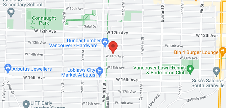 map of 2045 W 14TH AVENUE